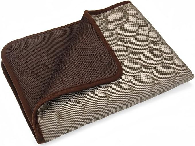 Dog Cooling Mat Washable Seats(Coffee,15x19in)