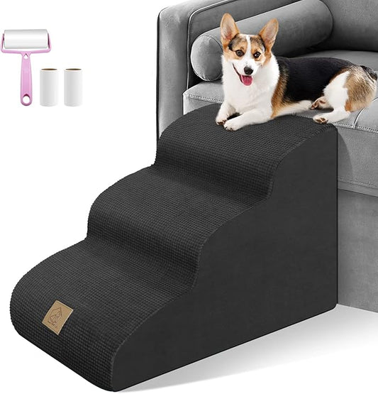 Mestuel Dog Stairs Ladder for Couch Bed Sofa 3-Tiers Dog