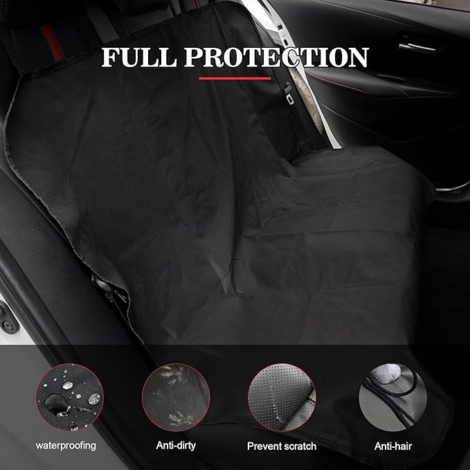 XUKEY Dog Car Back Seat Cover Protector Backseat for Pets Waterproof Non-Slip Scratchproof