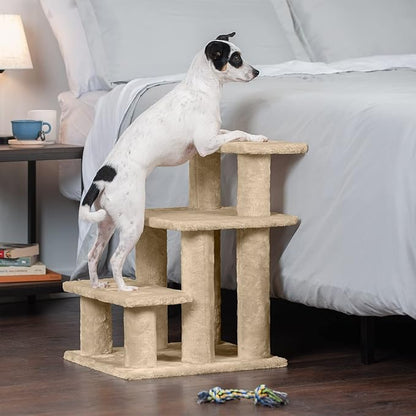 Furhaven Steady Paws Multi-Step Pet Stairs for High Beds & Sofas 3-Step