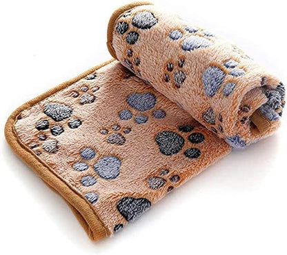 Pet Blanket for Cat & Dog Sleep Mat Bed Cover Soft Warm Blanket for Hamster Puppy and Other Animals (Small, Brown+ Pink)