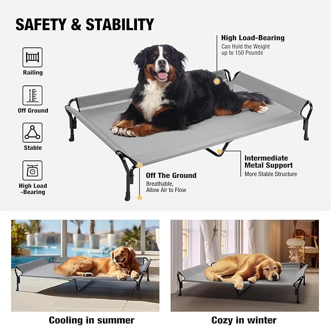 Veehoo Cooling Raised Dog Bed