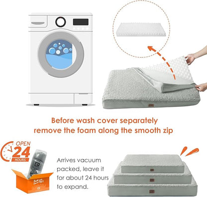 EHEYCIGA Orthopedic XL Dog Beds for Extra Large Dogs with Removable Washable Cover 44x32