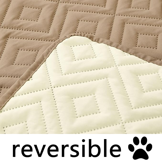 hyha Waterproof Dog Blanket, Soft Dog Bed Cover Pet Blankets, Waterproof Sofa Couch Cover for Dogs Washable, Reversible Pet Couch Covers for Sofa Furniture (68x82 Inch, Camel/Beige)