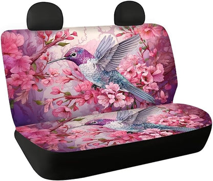 Tupalatus Set of 2 Pack Car Back Seat Covers for Womens Ladies Auto Interior Accessories Pet Dog Car Rear Bench Seat Cushion