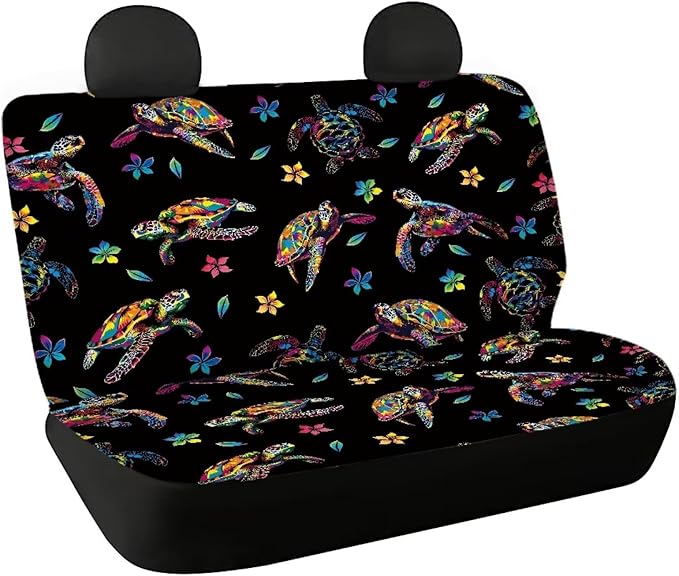AFPANQZ Sea Turtle Design Car Back Seat Covers Protector Rear Car Seat Cushion Dust and Scratch Proof Universal Fits Car