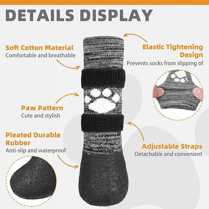 KOOLTAIL Anti Slip Dog Socks to Prevent Licking Paws for Hot/Clod Pavement