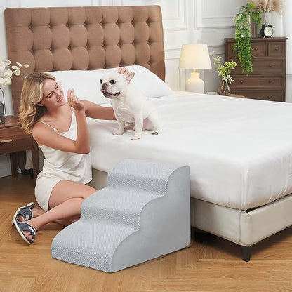BOMOVA Dog Stairs for Small Dogs 3-Step Dog 2/3/4/5 Steps