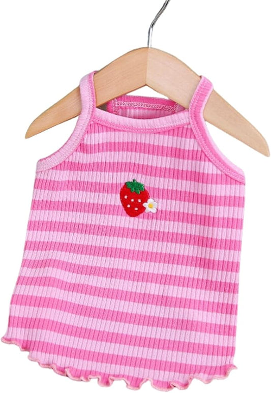 Cute Summer Dog T Shirt Striped Pet T-Shirts