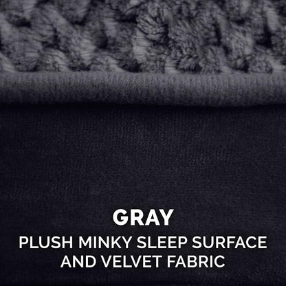 Furhaven Replacement Dog Bed Cover Minky Plush & Velvet Contour Luxe Lounger