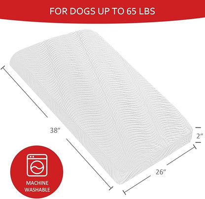 Waterproof Dog Beds for Large Dogs with Washable Removable Cover(38"X26"), Orthopedic Memory Foam Dog Bed with Anti-Slip Bottom