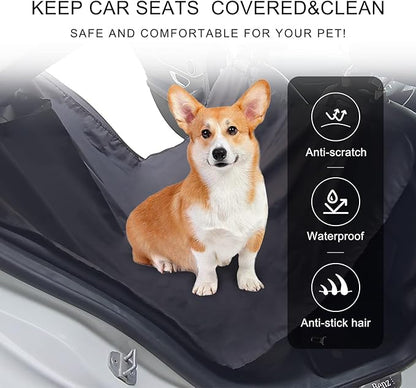 Ajxn Dog Back Seat Cover Protector Waterproof Scratchproof Pack-1 (Black)