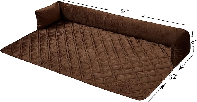 Brilliant Sunshine Premium Chocolate Silky Velvet Pet Sofa Bed