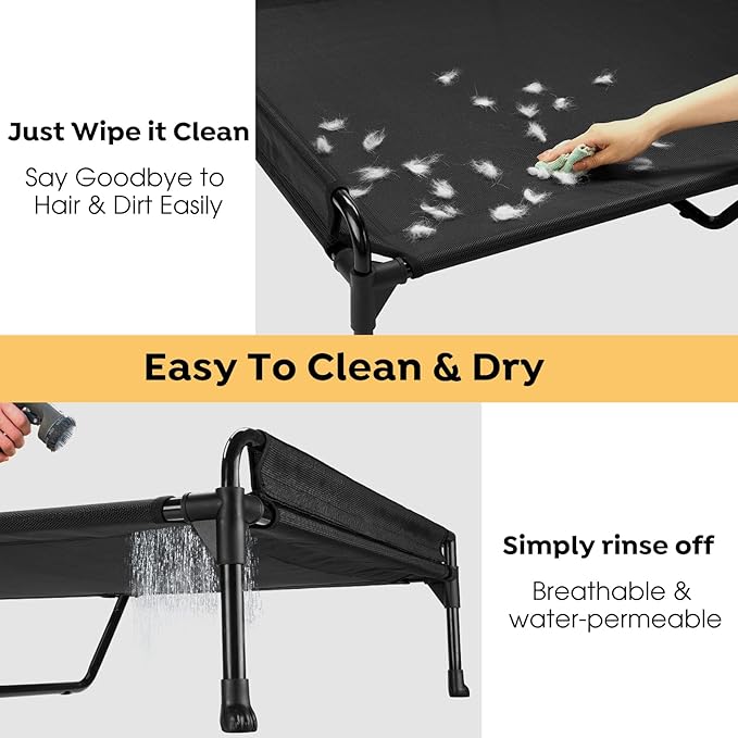 Veehoo Elevated Raised Dog Bed-Cooling Outdoor Dog Cots 36"x 27"