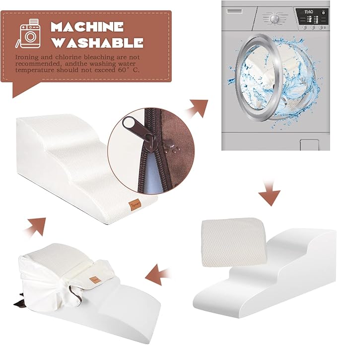 Topmart High Density Extended Foam Dog Ramp&Steps 3 Tiers 15.7" High,Non-Slip