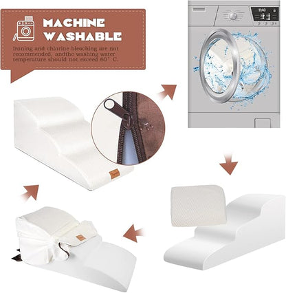 Topmart High Density Extended Foam Dog Ramp&Steps 3 Tiers 15.7" High,Non-Slip