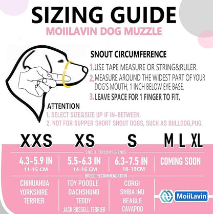 Dog Muzzle for Small Medium Dogs Breathable Adjustable