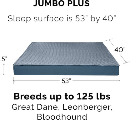 Furhaven Replacement Dog Bed Cover Water-Resistant Indoor/Outdoor Quilt Top Convertible Mattress