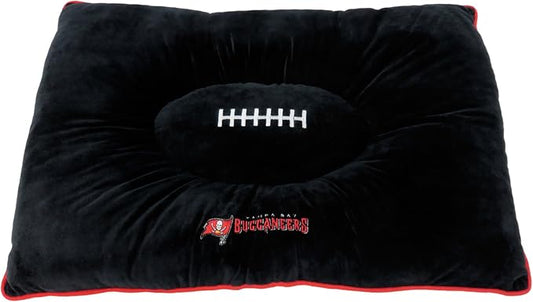 NFL PET Bed - Tampa Bay Buccaneers Soft & Cozy Plush Pillow Bed. - Football Dog Bed. Cuddle, Warm Sports Mattress Bed for Cats & Dogs