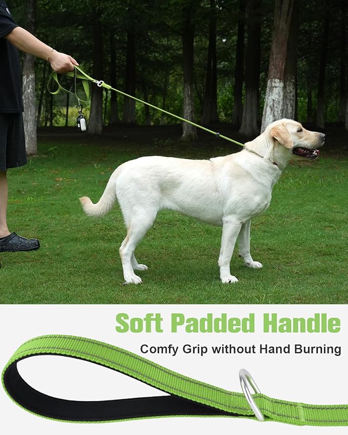 Aiyuda Tangle-Free Slip Lead for Dogs with Padded Traffic Handle 6ft Dog 40 LBS,