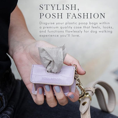 Leather Poop Bag Holder- Versatile Vegan Leather Waste Bag Holder for Dog Poop