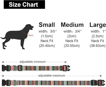 Adjustable Dog Collar with Patterns