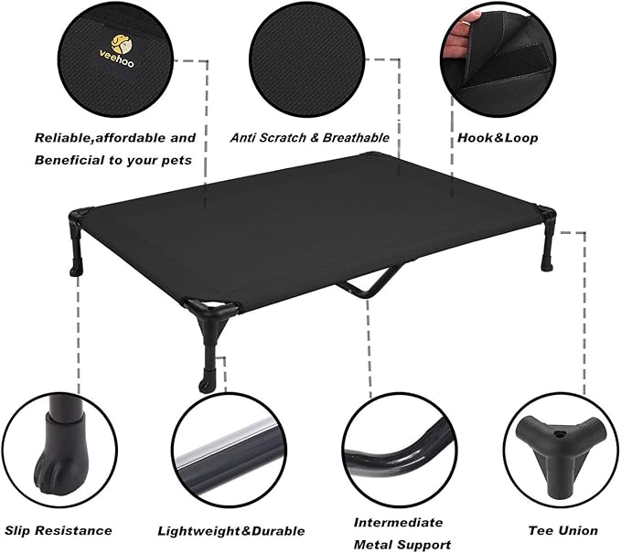 Veehoo Cooling Elevated Dog Bed CWC1803-XL