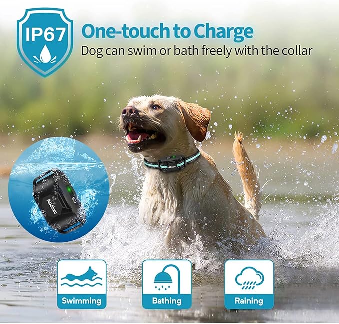 Dog Training Collar with Remote 1200ft Control Range 5-120 lbs IP67 Waterproof (1-8) Shock (1-16) Vibration (1-99) Modes