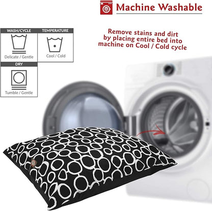 Majestic Pet Rectangle Medium Dog Bed Washable – Non Slip Comfy Pet Bed – Dog Crate Bed Super Value Pillow Dog Bed – Dog Kennel Bed for Sleeping 35 x 28 Inch