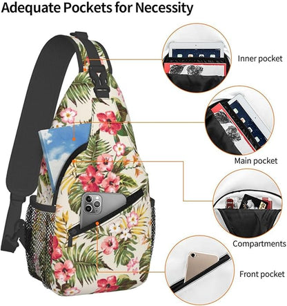 Stylish Sling Bag for Women Men Casual Backpack Crossbody Chest Shoulder Bag Gym Sports Travel Hiking Daypack