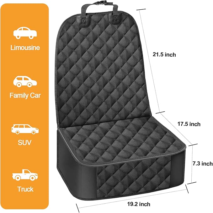 Dog Front Seat Cover for Cars 1 Elastic