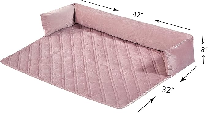 Brilliant Sunshine Premium Pink Silky Velvet Pet Sofa Bed