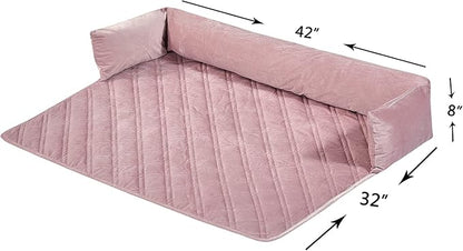 Brilliant Sunshine Premium Pink Silky Velvet Pet Sofa Bed