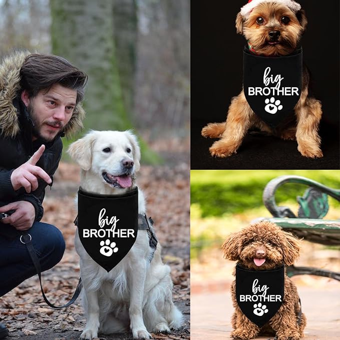 Big Brother Dog Bandana Pet Scarf Dog Pregnancy Announcement Bandana Pregnancy Reveal to Family Dog Bandana Pet Accessories for Dog Lovers Pregnancy Reveal Ideas