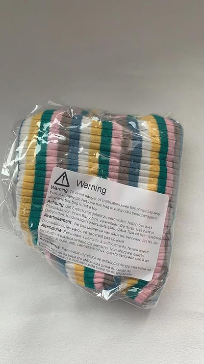 Small Medium Dog Clothes Rainbow Striped Dog Shirts Stretchable Long Sleeve Cat T-Shirt Pet Outfits for Chihuahua Yorkie Teddy (Green Edge