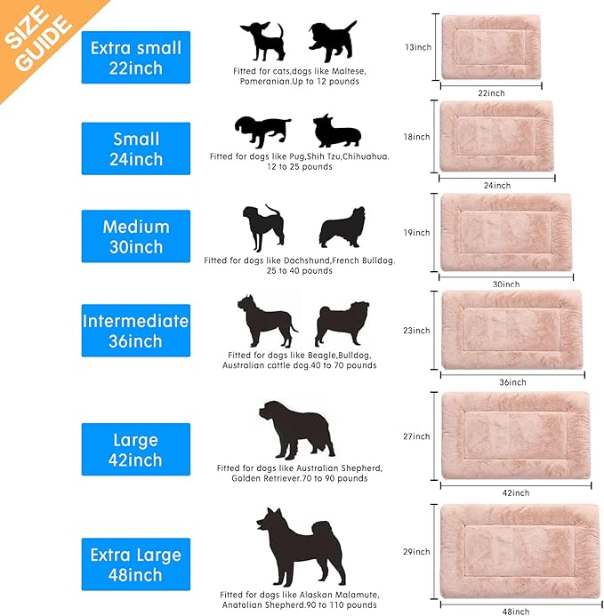 Dog Beds Crate Pad for Medium Dogs Fit Metal Dog Crates 30inch