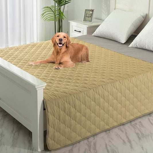 SPXTEX Dog Bed Cover Washable Pee Pads Dog Blankets for Puppy Large Dog Cat 1 Piece（68"x82",Taupe）