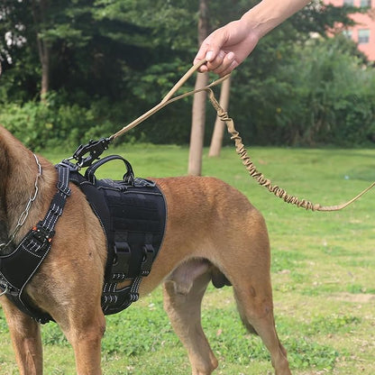 ICEFANG Tactical Dog Leash K9 Training 2 Control (4ft,Reflective Brown)