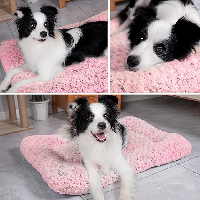 Dog Beds Crate Pad for Medium (35"x23"Pink)
