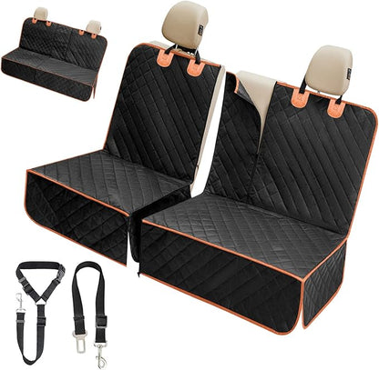 IVY&LANE Dog Car Seat Cover for Back Seat 2-in-1 Waterproof