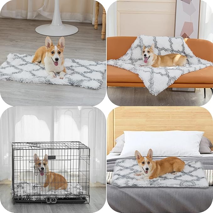 PJYuCien Fluffy Fleece Calming Pet Throw Blanket 16 * 24", Machine