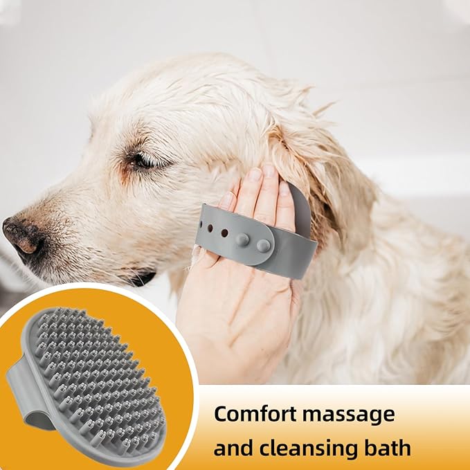 Dog Brush for Shedding,9 PCS in One Pet Slicker Hair Brush Kit with Pet Nail Clipper and File - Dog Cat Grooming Deshedding Undercoat Rake Brush Comb for All Small Large Dogs Cats Grey