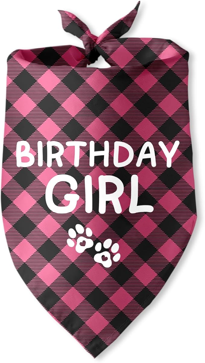 Birthday Girl Dog Birthday Bandana Girl Pink Dog