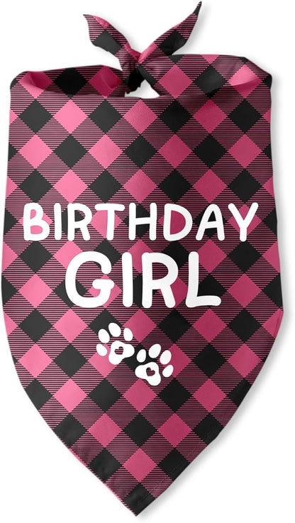 Birthday Girl Dog Birthday Bandana Girl Pink Dog