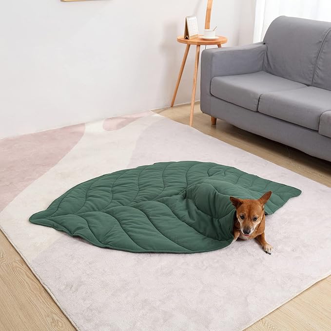 Leaf Shaped Cotton Dog Blankets for Small Medium Large Dogs 57''x43'' Pet