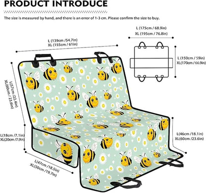 AFPANQZ Honey Bee Dog Cat Seat Cover