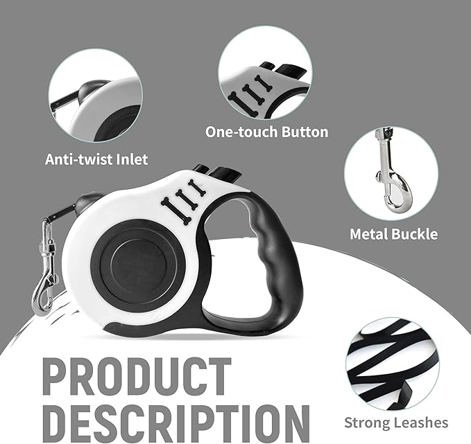 Retractable Dog Leash Automatic Telescopic Tractor Dog Tape 10/16 FT