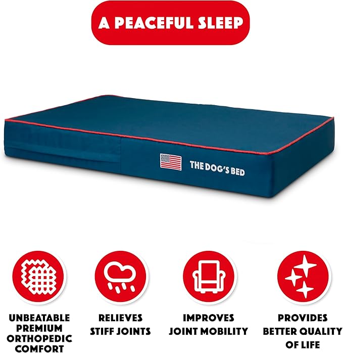 The Dog’s Bed Orthopedic Memory Foam Dog Bed 46x28, Pain