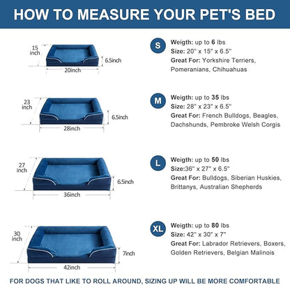 WNPETHOME Waterproof Dog Beds for Extra Large Dogs, Orthopedic XLarge Dog Bed with Sides, Big Dog Couch Bed with Washable Removable Cover, Pet Bed Sofa with Non-Slip Foam for Sleeping