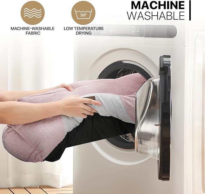 MoNiBloom 32"x26"x8" Dog Beds for Large Size Dogs Machine-Washable Linen-Like Fabric Pet Beds Warming Cozy Soft Bed for Dogs and Cat